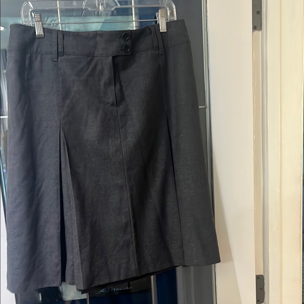 Armani Collezioni Charcoal Classic A-Line Skirt - Made in Italy